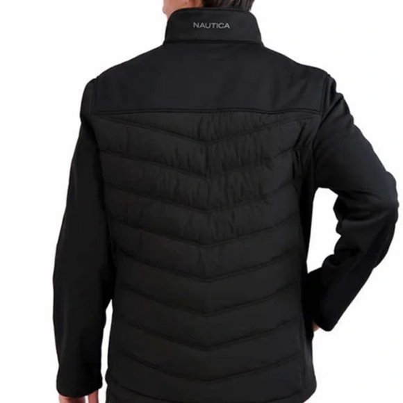BLACK NWT Nautica Men's Mix Media Jacket - Picture 9 of 9